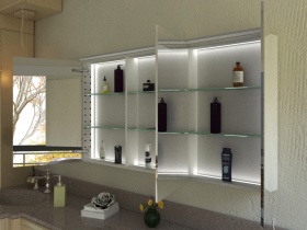 Spiegelschrank Sanji mit Leuchtprofilen
