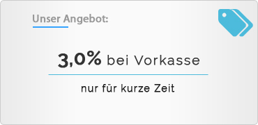 3% Rabatt auf Vorkasse