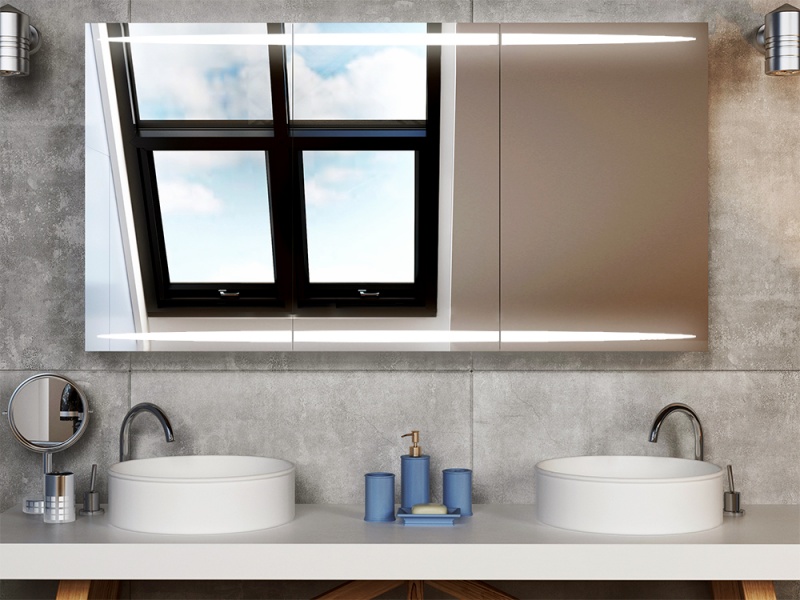 Spiegelschrank LED selbst Bad mit konfigurieren Extra Beleuchtung