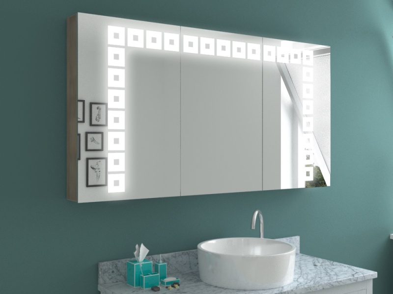 Design Spiegelschrank mit Beleuchtung Hidan