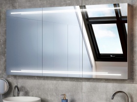 sanft schließende Scharniere 40x60x12cm Monolith Einzelne Tür Spiegelschrank fürs Bad,mit 2 Einlegenböden