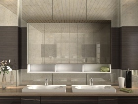 Spiegelschrank ohne Beleuchtung mit Ablagefächern Fabiola