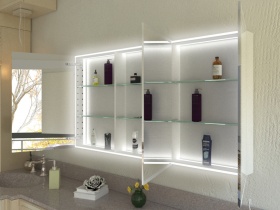 Spiegelschrank Jiang mit Designprofilen