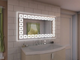 Badspiegel mit LED Beleuchtung - Keyomi