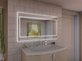 Badspiegel mit LED Beleuchtung - Lana