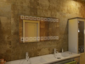Badspiegel mit LED Beleuchtung - Sina